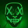 Halloween Horrormaske LED -Spielzeug glühende Masken Säuberung Schild Wahl Mascara Kostüm DJ Party Leuchten in Dark 10 Colors8878683