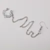 Fałszywy pierścień przegrodowy nos z długim łańcuchem do uszu piercing dla kobiet Dangle Steel Steel Hoop Clip Clip On Nose Body Jewelry