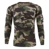 Camisa seca rápida dos homens camuflagem Camo fitness respirável manga comprida ops Outdoor militar militar exército camisas 220312