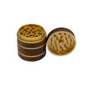 Walnut smoke grinder Aluminum alloy with wood smoking sharpener 63mm Four-layer High quality smokes pulverizer RRD13588