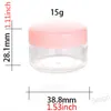 10/15 / 20g Scatola cosmetica in plastica Confezione di prova Vaso cosmetico Imballaggio Bottiglia sottoscatola Contenitore rotondo Base Crema Scatole campione BH4258 TYJ