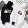 Kvinnor Hoodies Sweatshirts Höst Kvinnor Hoodie Cartoon Harajuku Casual Drop Print Ulzzang Top Vintage Tee Sweatshirt Kpop Gullig gotisk Bla