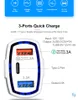 멀티 포트 플래시 3.5A 3 포트 USB 빠른 빠른 자동차 충전기 어댑터 종류 C 포트는 스마트 폰 무료 선박에 대한 아이폰 휴대 전화를위한 충전
