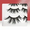 Yiowio 3pairs strip färgade magnetiska ögonfransar tjock makeup Falsk magnet fransar bulk med magnetisk eyeliner mjuk naturlig fauc cils3036880