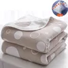Sommarkvalitet Bomull Baby Blanket 6-lager Tjocken Spädbarn Luftkonditionering Quilt Swaddle Warp Soft Muslin Gaze Blankets Beding LJ201105