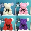 Fast Delivery PE Plastic Artificial Flowers Rose Bear Foam Rose Flower Teddy Bear Valentines Day Gift Birthday Party Spring Decora282a