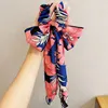 Nuove donne elegante stile etnico stampa fiocco nastro Scrunchie Lady dolce coda di cavallo titolare fasce elastiche per capelli accessori per capelli moda