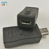 200pcs/lot Black Micro USB Female To Mini USB Male Adapter Connector Converter Adaptor Brand Newest for Mobile Phones