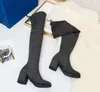 Over knee boots womens new winter 2020 versatile high heel thick heel boots fashion sexy thin elastic leather boots with box and dustbag