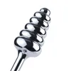 Aluminum Alloy Butt Plug Anal Massager Spiral Beads Stimulation Thread Anal Plug Anus Sex Toy for Adult Couples SM Products