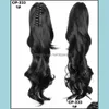 Hästsvansar hårförlängningar produkter 55 cm lång klo per i capelli hästsvans rak simation Human Exentions Bundles Kig CP333 Drop 5302699