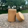 Handmade Natural Bamboo Storage Jar Dry Herb Pill Box Tobacco Container With Big Capacity Dry Herb Spice Storage Accessories