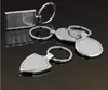 Metal Blank Tag Keychain Creative Car Keychain Personlig Rostfritt Stål Key Ring Business Advertising 2021