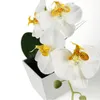 Lumiparty 9LEDS Simulera Phalaenopsis Potlampa med vitt ljus för dekoration Y200104
