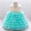 Enfant en bas âge bébé fille infantile robe de princesse bébé fille robe de baptême pour fête de mariage enfants 1 an bébé fille robe d'anniversaire LJ201229448833