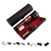 Deluxe Barrel Shoe Shine Kit Neutral Polish Brushes 10pcs a Set for Boots Shoes Cleaning Care 201021