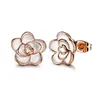 Fashion women earrings ear cuff Gold Flower Stud earrings Fine jewelry gift