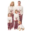 2020 Boże Narodzenie Rodzina Piżama Zestaw Deer Drukuj Dorosłych Kobiet Dzieci Family Dopasowanie Ubrania Xmas Rodzina Pleasear 2 sztuk Zestawy Top + Spodnie