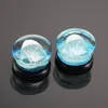 New 1 Pair Jellyfish Glass Ear Plug Gauges Earring Piercing Expander Flesh Tunnel Stretcher Body Jewelry