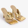 2021 New arrival Women Sandals Tribute Gold Platform Sandals Stiletto High Heel Shoes 11cm T-strap High Heels Sandals slides