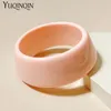 Bangle Trendy Wide Cuff Bracelets For Women Minimalist Irregular Acrylic Resin Round Charm Jewellery Colorful