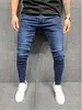 4 Kleuren Heren Jeans Stretch Skinny Jeans Gewatteerde Denim Broek Mode Streetwear