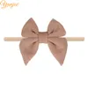 12 pz / lotto 3 '' Sailor Hairbow fasce di nylon ragazze tessuto liscio arco dei capelli fasce elastiche per capelli in nylon accessori per capelli invernali LJ201226