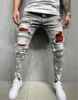 Новая модная уличная одежда джинсовые джинсы Мужчины брюки скинни -бегуны разорванные мужчина на молнии хип -хоп хараджуку мужчина homme деним