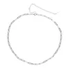 2 Kolory 925 Sterling Silver Bezpiecznie Papierowy Łańcuch Naszyjnik Wysokiej Jakości Moda Choker Biżuteria Dla Kobiet Prezent Ślubny 0927