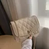 Bolso de mano con broche de cuero PU para mujer, elegante bolso con cadena para compras, bolsos cruzados de hombro para niñas, novedad de 2021