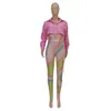 Bayan Gömlek ve Tayt İki Parçalı Kıyafetler Moda 2022 Renkli Pantolon Rahat Setleri Tasarımcı Sonbahar Giyim