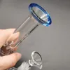 8,5 tums unikt glas vatten Bong hookahs inline Perc Blue Water Pipe Tall Heady Dab Rig med 14mm skål