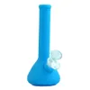 Narguilés Bécher Pipe À Eau Silicone Bongs Fumer Bong Dab Rigs Narguilé Portable Barboteur avec Bol En Verre