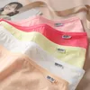 3Pcs/Set Candy Color Underwear Womens Comfortable High-quality Cotton Panties Mid-waist Breathable Underpanties Plus Size Briefs 220311