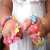 Doce cor plástico crianças anéis para meninas dos desenhos animados bonito animal coelho urso crianças039s dia jóias para o natal ps14186043580