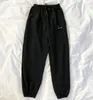 Comfort invernale caldo più pantaloni casual ricamati con coulisse in vita elastica in velluto 201031