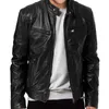 Men Faux Leather Jacket Motorcycle Size 5XL Men's Vintage Jackets Black Jaqueta de Couro Masculina Outwear Male PU Leather Coats 201128