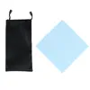 Portable Balck Color Glasses Case Cloth Cleaning Eyewear Sunglasses Storage Bag Pouch Eyeglasses Fashion Accessories