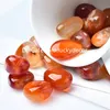 500g Carnelian Tumbled Stone Crafts Genuine 20-30mm Freeform Natural Crystal Gemstones Red Agate Polished Rock Gems Bulk Jewelry Wire Wrapping Healing Grounding