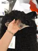 Brasilianisches kinkiges lockiges menschliches Haar 13x1 Spitzefrontperücken mit Babyhaaren vorgepftet Remy Jungfrau 150% Dichte 10-30 Zoll billig großhandel
