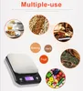 Balance de cuisine numérique en acier inoxydable 5 kg / 10 kg Balance alimentaire compacte Balance de pesée 0,1 g pour la cuisson des outils de mesure Y200328
