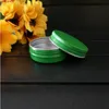30g 52 * 21mm Boîte ronde en aluminium verte Boîtes de conserve en métal 30 ml Crème cosmétique vide DIY Pot portable Pot de thé Conteneurs de haute qualité