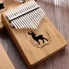 17 Tuşlar Kalimba Başparmak Piyano Yüksek Kalite Ahşap Maun Mbira Vücut Müzik Aletleri ile Öğrenme Kitap Kalimba Piyano