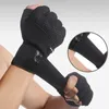 Guanti antiscivolo per sollevamento pesi mezzo dito Guanti da ciclismo bici antiscivolo antiurto palestra sportiva Guanto Protezione avvolgimento Bracciali Q0108