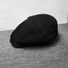 ベレー帽2021ブラックグレーウール帽子男Sboy Caps Herringbone Tweed暖かい冬の八角形の男性の女性ガツビーレトロフラットBLM081