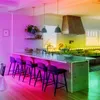 البلاستيك 300-LED SMD3528 24W RGB IR44 قطاع الخفيفة مع مجموعة IR عن بعد وحدة تحكم (الأبيض مصباح لوحة)