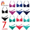 Anadzhelia sexy bikini nero donna push up fasciatura costume da bagno bikini brasiliano set costume da bagno spiaggia nuotata maillot de bain femme T200508