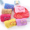 Novos toalhas de secagem de cabelo Super absorvente Turban Towel Cap Rápido de secagem de secagem para meninas e mulheres