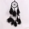 Pokój łóżko Dream Net Netto Catcher Home Wyposażenie Wall Wiszące Wiatr Chime Naturalne Kolorowe Fluff Feather DreamCatcher Handmade Decorate 5 5SJ M2