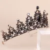 Luxury Headpieces Wedding Bridal Hair Accessories in Stock Bridal Crown Beaded Headdress Vintage Gold Black Diamond Halloween Part251j